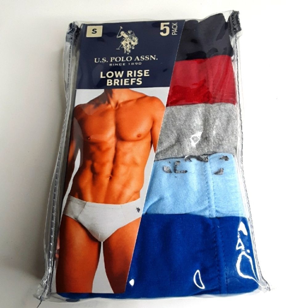 5pcs US Polo Assn. Men Low Rise Briefs size S (28-30)